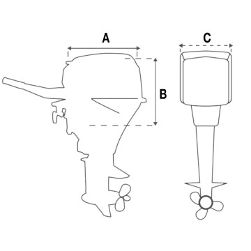 Housse de protection pour moteur hors-bord, plusieurs tailles