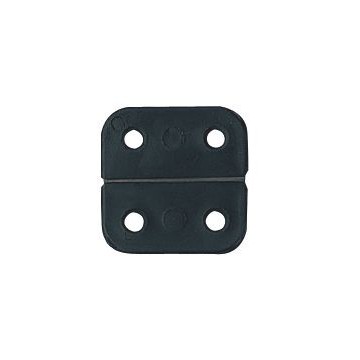 Kunstoff-Scharnier Rechteckig 40x40mm schwarz (x2)