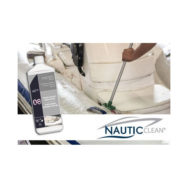 Protection polymère pneumatiques & semi-rigides, Nautic clean 08, bidon 1L