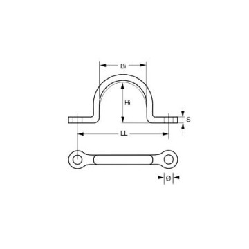 Pontet inox Wichard