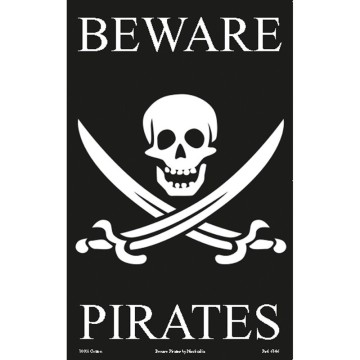 Torchon \"Beware Pirates\"