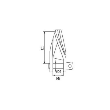 Manille torse emboutie inox