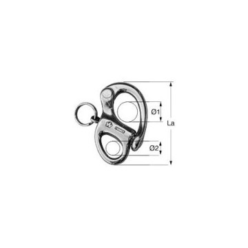 Wichard Schnappschäkel stainless steel AISI 630 (high tensile) with fixed eye