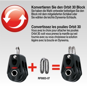 Orbit Webbing Block Serie 30, ohne Dyneema Schlaufe geliefert