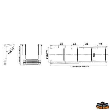 Echelle inox telescopique rabattable