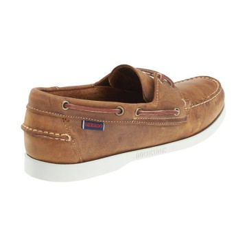 Sebago Docksides Bootsschuh Herren, nubukLeder Cognac