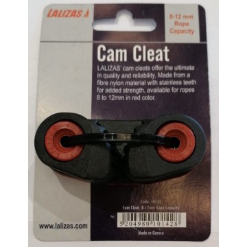 Taquet coinceur Lalizas Cam-Cleat, noir/rouge