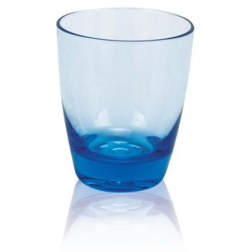 Capri-Glas blau aus Acryl, stapelbar und unzerbrechlich (6er-Pack)