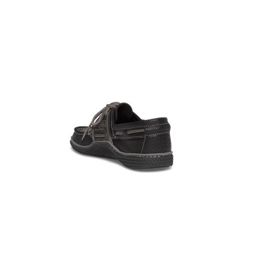 Chaussures bateau en cuir TBS Globek, Noir Dauphin