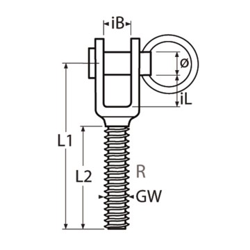 Embout fourche inox