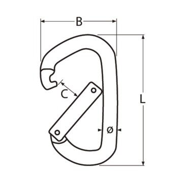 Bojen-Karabiner 120x80mm Ø12 BL2400kg