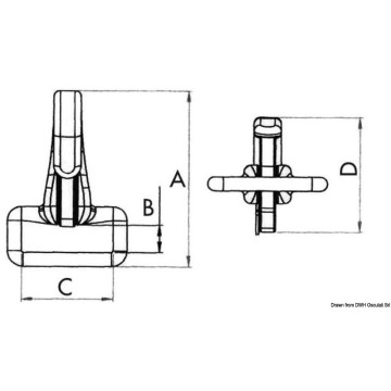 Mousqueton inox pour sangle - à gâchette