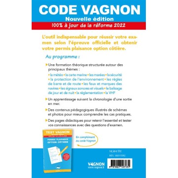 Code Vagnon Permis Plaisance option Côtière