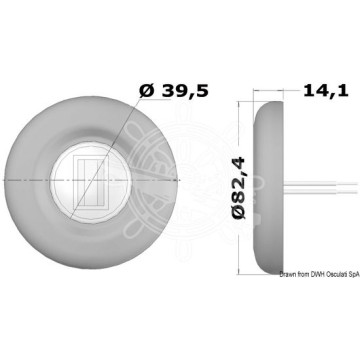 Feu de navigation poupe LED 135° 12V Fixation Paroi