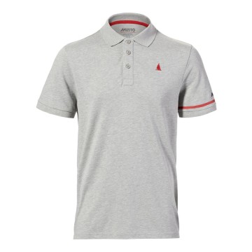 Musto Pique Cotton Polo grau Kurzarm