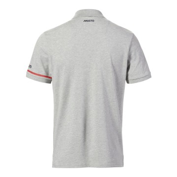 Musto Pique Cotton Polo grau Kurzarm