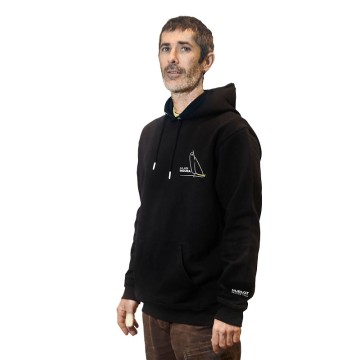 Hoodie noir Alan Roura Unisex