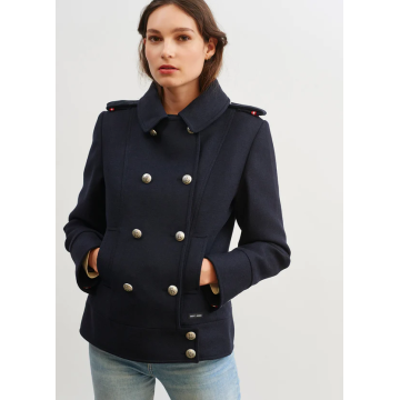 Saint James Ste Brigitte, Damen Winterjacke aus 100 % Wolle