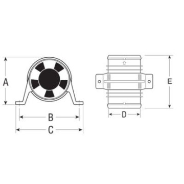 Absaugventilator, Twinline 12v