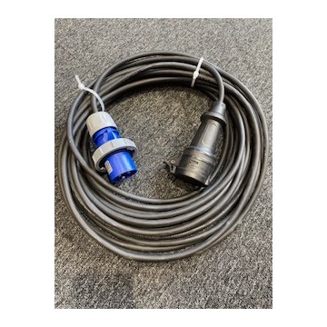 Rallonge avec adaptateur AD8 CEE/SUI 3 poles, 15m immergeable