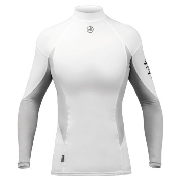 Lycra anti UV Spandex Zhik manches longues, blanc gris