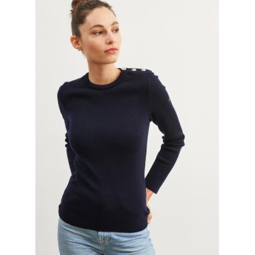 Pull Marin Uni Marée U navy